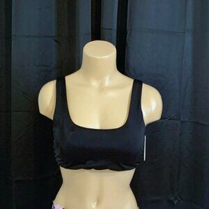Victoria's Secret Swim Essential Scoop Top Push-Up Bikini Top Large Black NWT